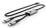 Techly Icoc Mu2c-2c100w Cable De Carga Usb-C A 2x Usb-C 100w 1,5m Pd Qc Pps