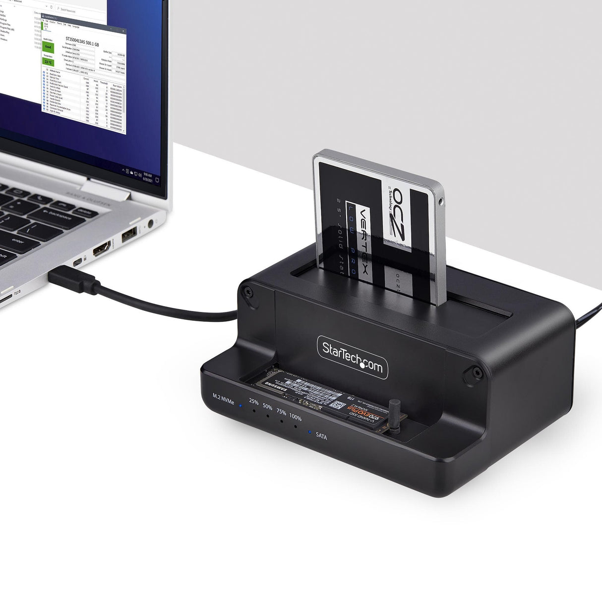 Clonador Nvme M.2 A Sata De 2.5/3.5 - Duplicador De 2 Bah As