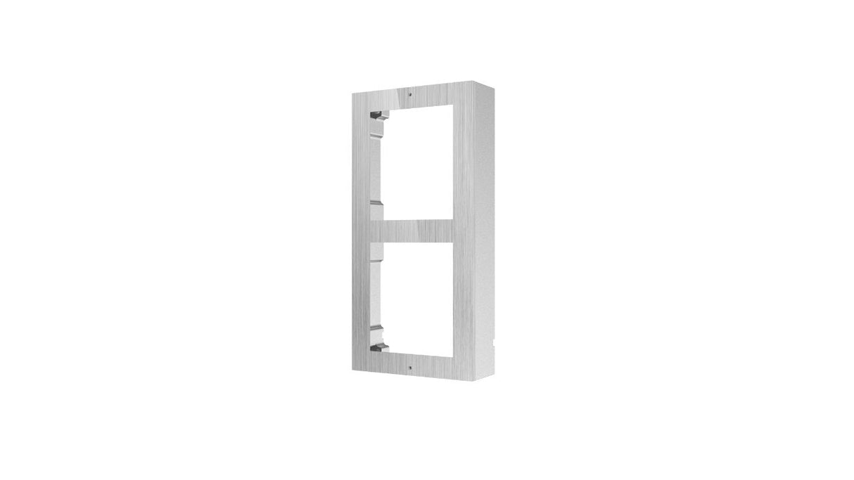 Caja De Registro En Superficie Para 2 Módulos De Videoportero Hikvision Acabado En Acero Inoxidable