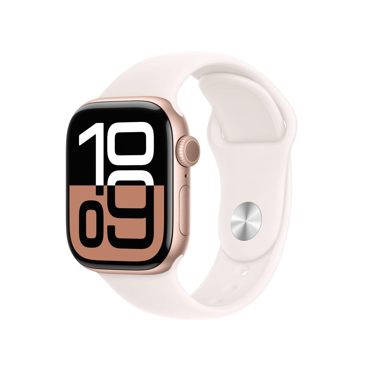 Apple Watch Series 10 Gps + Cellular 42mm Rose Gold Aluminium Case  Light Blush Sport Band - S/M