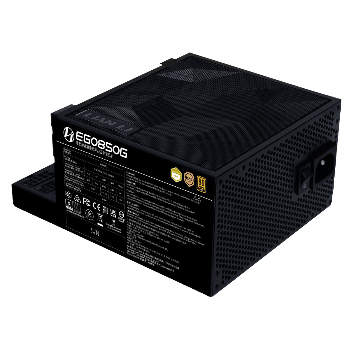 EAN 4718466016232 - Lian Li EG0850G unidad de fuente de alimentación 850 W 24-pin ATX SFX Negro imagen 2