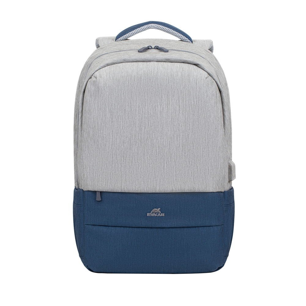 Mochila Riva Nb Prater 17.3" 7567 Gris/Azul Oscuro