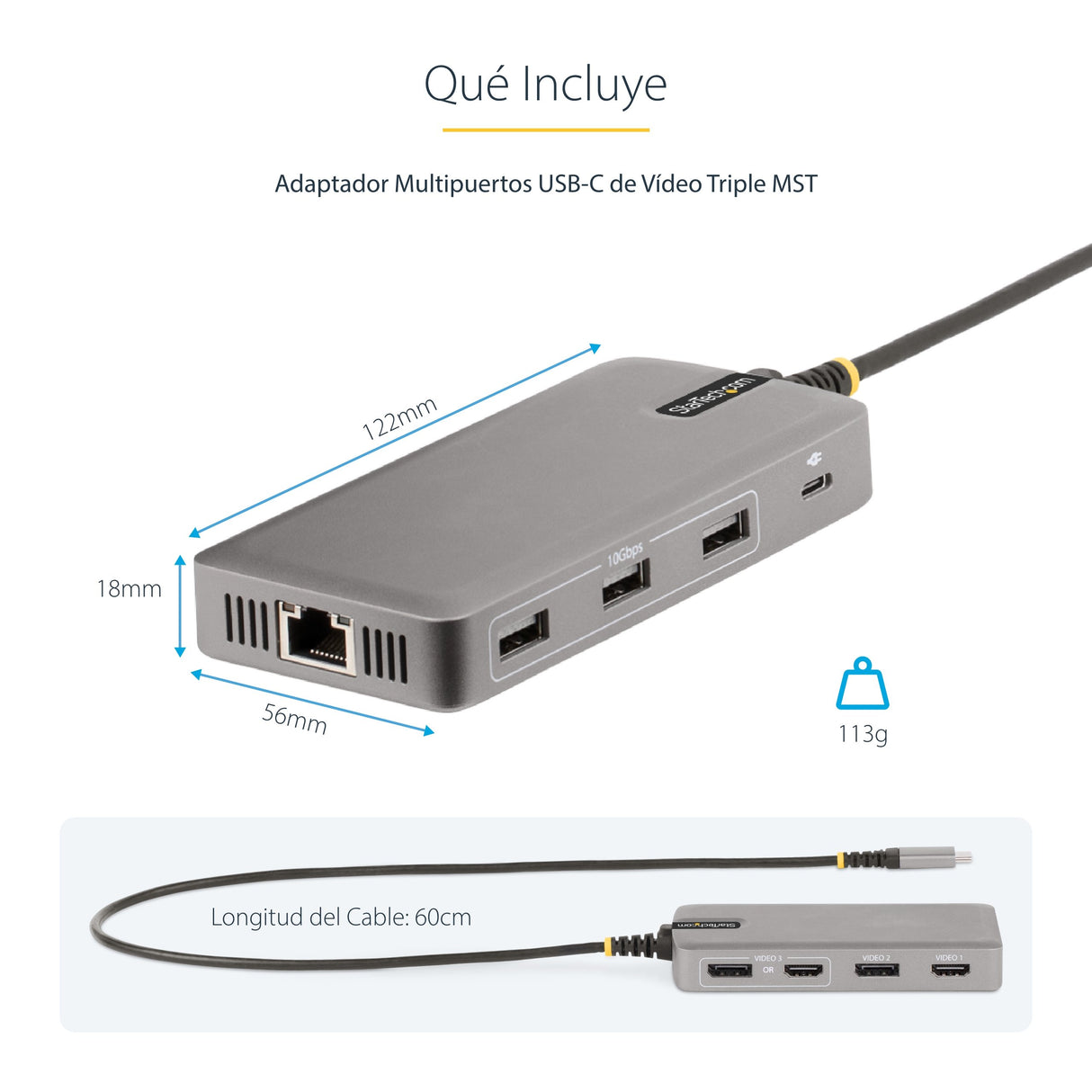 EAN 0065030896078 - StarTech.com 117B-USBC-MULTIPORT base para portátil y replicador de puertos Alámbrico USB 3.2 Gen 2 (3.1  imagen 15