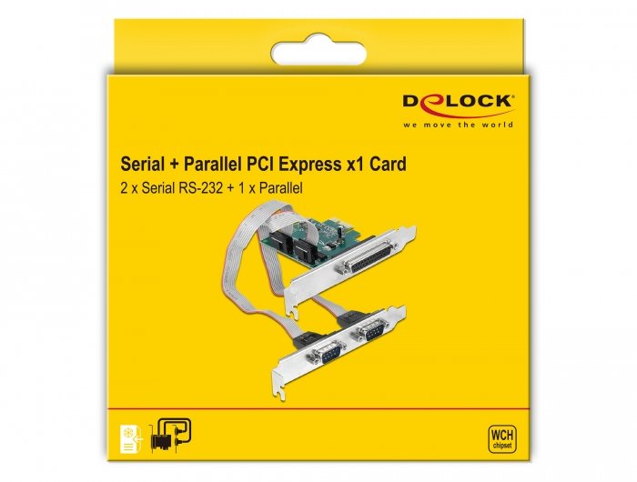 Delock Tarjeta Pci Express A 2 X Serie Rs-232 + 1 X Paralelo Ieee1284