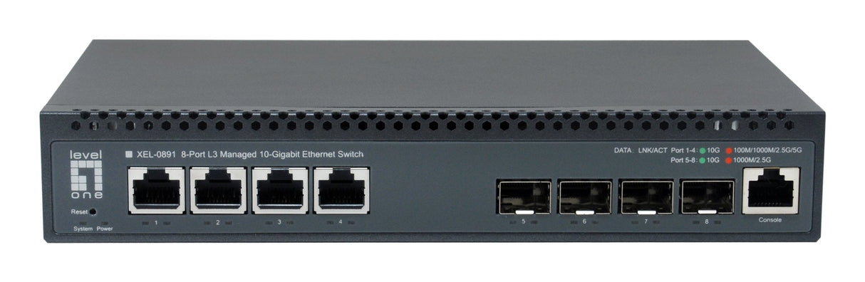 Levelone Switch 4x10ge 4x10gsfp+ 19" Managed L3