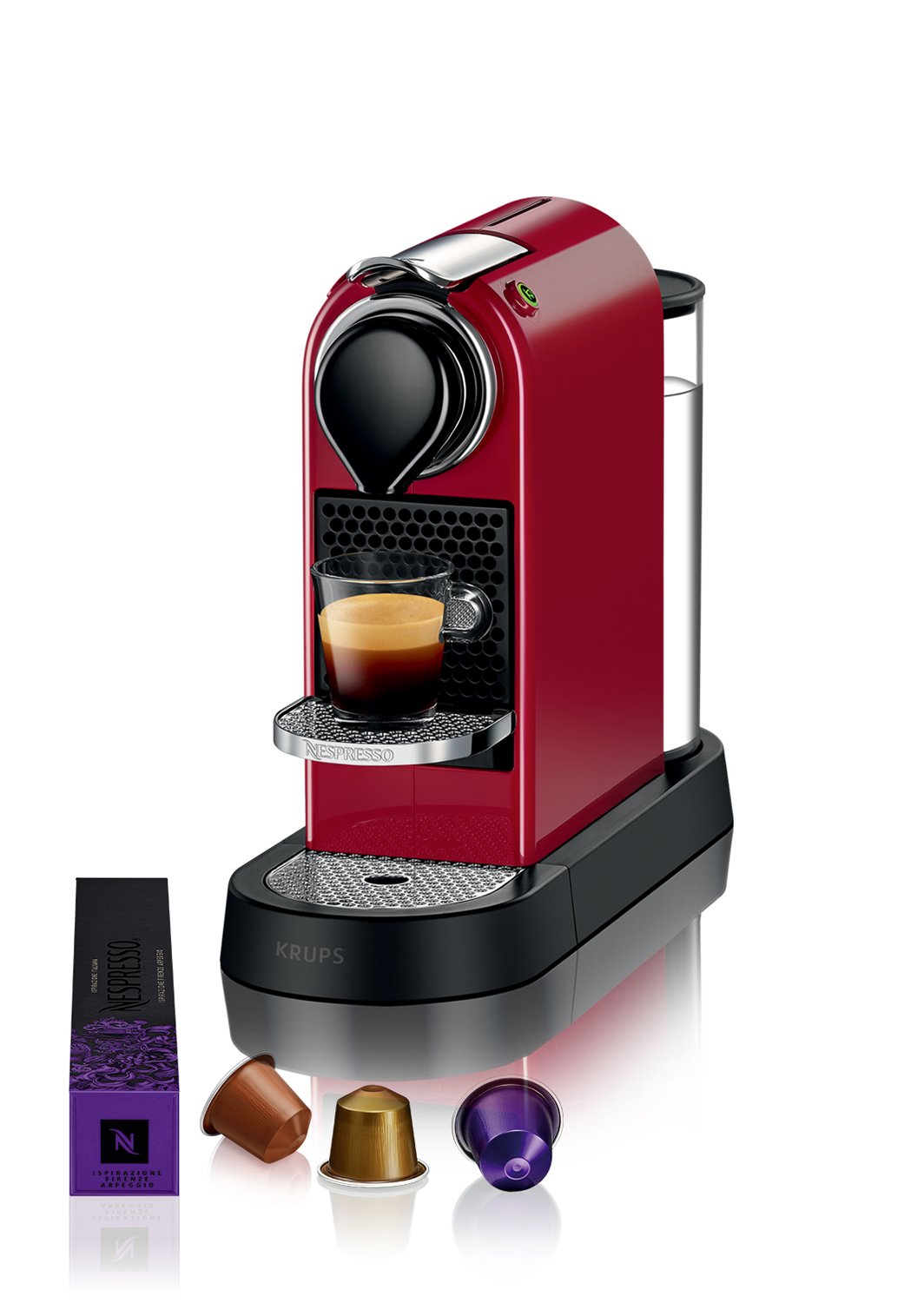 Krups Nespresso Xn7415 Cafetera Eléctrica Máquina Espresso, Cafetera De Cápsulas Rojo, Máquina Espresso, Cápsula De Café, Rojo