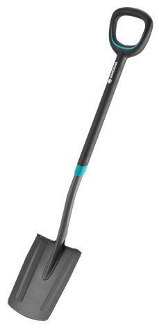 Gardena 17010-20 Pala Y Paleta Pala De Metal Con Cabeza Puntiaguda Ergonómica Para Drenaje Acero Negro