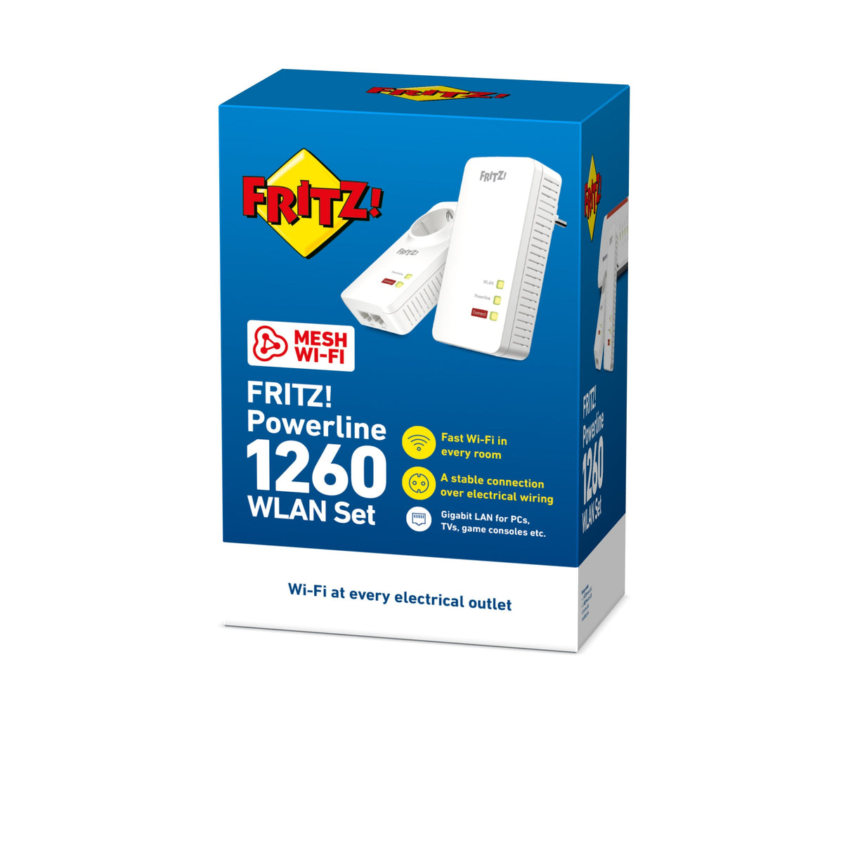 Avm Fritz! Powerline 1260e Wlan Set International 1200mbit/S Ethernet Wifi Blanco 2pieza(S) Adaptador De Red Powerline
