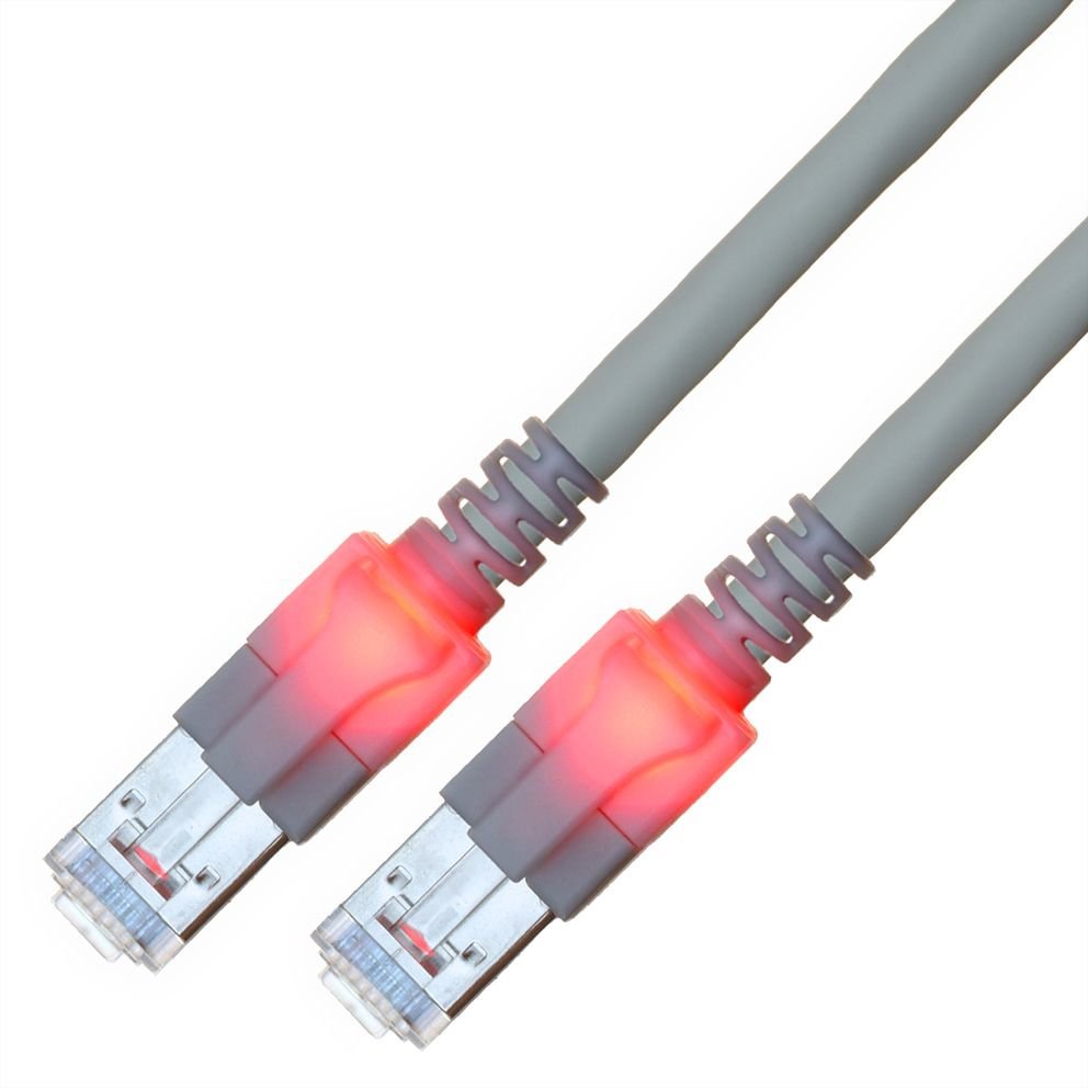 Easylan Dualboot Led Cable De Red Rj45 S Ftp Cat.6 (Class E), Con Sacon Conector Macho, Lsoh, Gris, 10 M