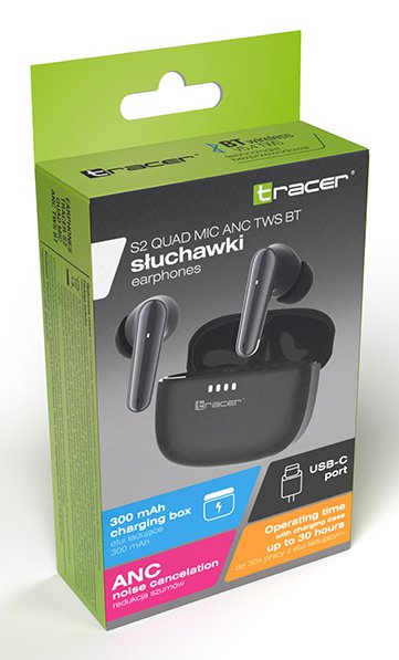 Tracer Earbuds S2 Quad Mic Anc Tws Bt