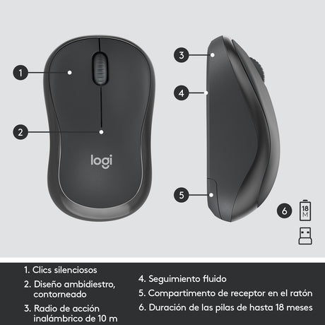 EAN 5099206092419 - Logitech 920-009798 teclado Ratón incluido Oficina USB QWERTY Español Grafito imagen 12