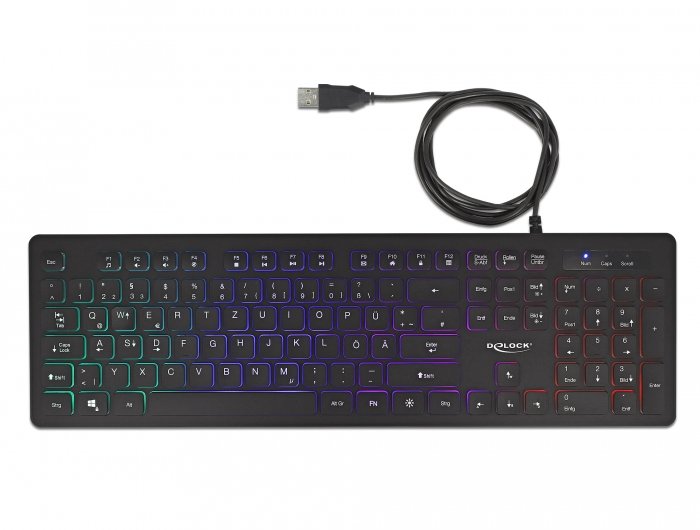 EAN 4043619126255 - DeLOCK 12625 teclado Universal USB QWERTZ Alemán Negro imagen 3