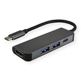 Usb Tipo C Estación De Acoplamiento Hdmi 4k 2x Usb Tipo A + Tipo C Pd Power Delivery