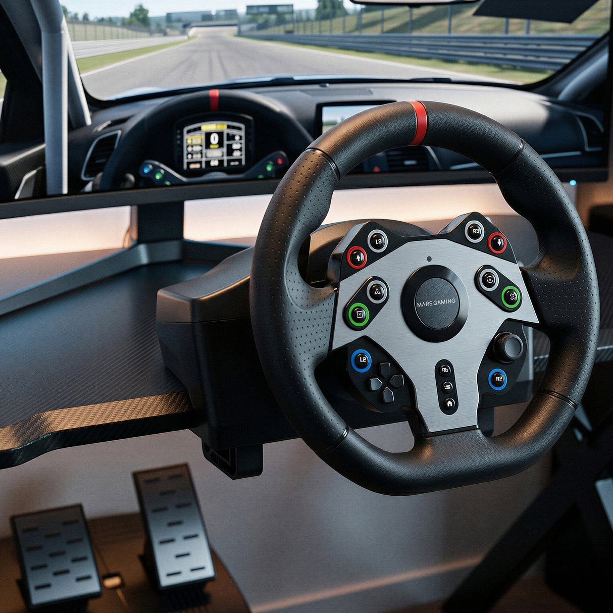 Volante Con Pedales Mars Gaming Mwh-Rsxtwo