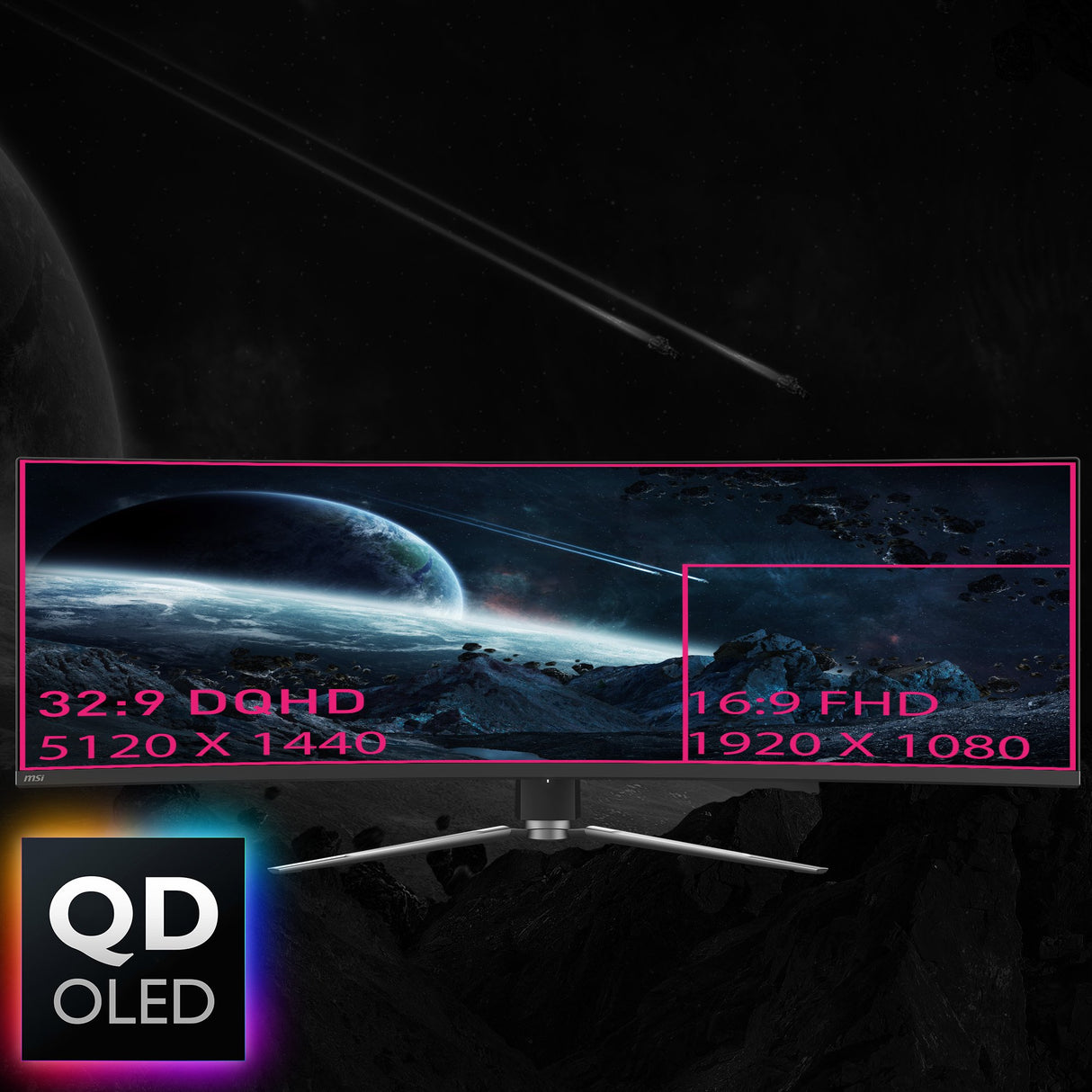 EAN 4711377332866 - MSI MPG 491CQPDE QD-OLED pantalla para PC 124,5 cm (49") 5120 x 1440 Pixeles DQHD Negro imagen 7