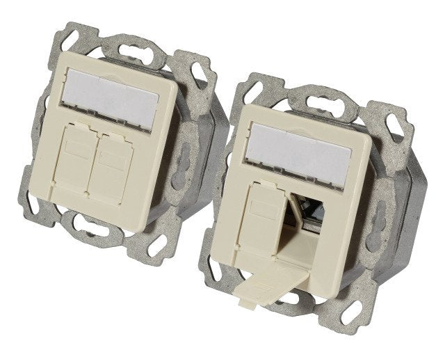Efb Datendose Cat.6a Rechts Links,Unterputz,2xrj45,Weiss