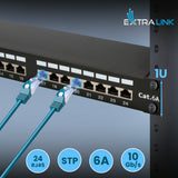 Extralink Cat6a Stp Patch Panel 24 Port - Cable - Cat 6a