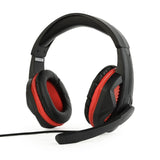 EAN 8716309101233 - Gembird GHS-03 auricular y casco Auriculares Alámbrico Diadema Juego Negro, Rojo imagen 1