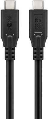 Goobay Usb4 Gen 3x2 Cable, Usb-C Stecker > Usb-C Stecker, 40gbit/S (Negro, 2 Meter, Pd, Laden Mit Bis Zu 100 Watt) 74193