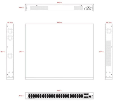 EAN 5715063507780 - Ernitec ELECTRA-M248-1GB-800W switch imagen 2