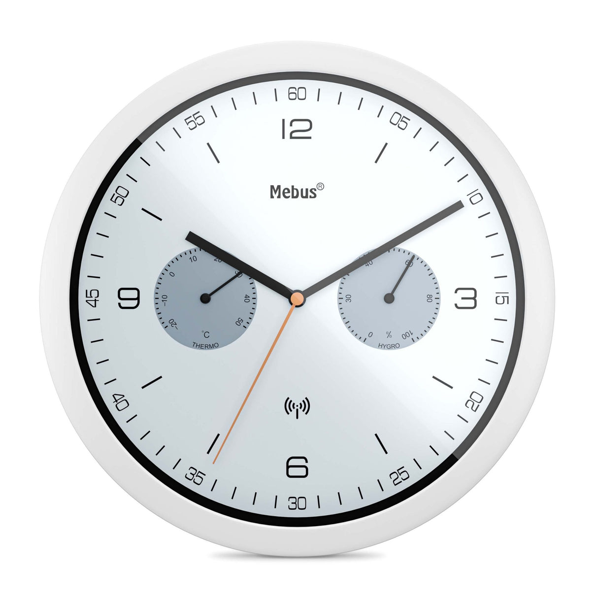 Reloj Mebus 52826  De Mesa O Pared Alrededor Negro, Gris, Blanco