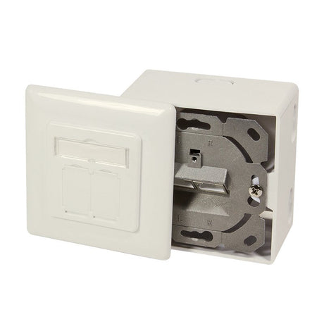 EAN 4052792064575 - LogiLink NP0006A toma de corriente 2 x RJ-45 Blanco imagen 3