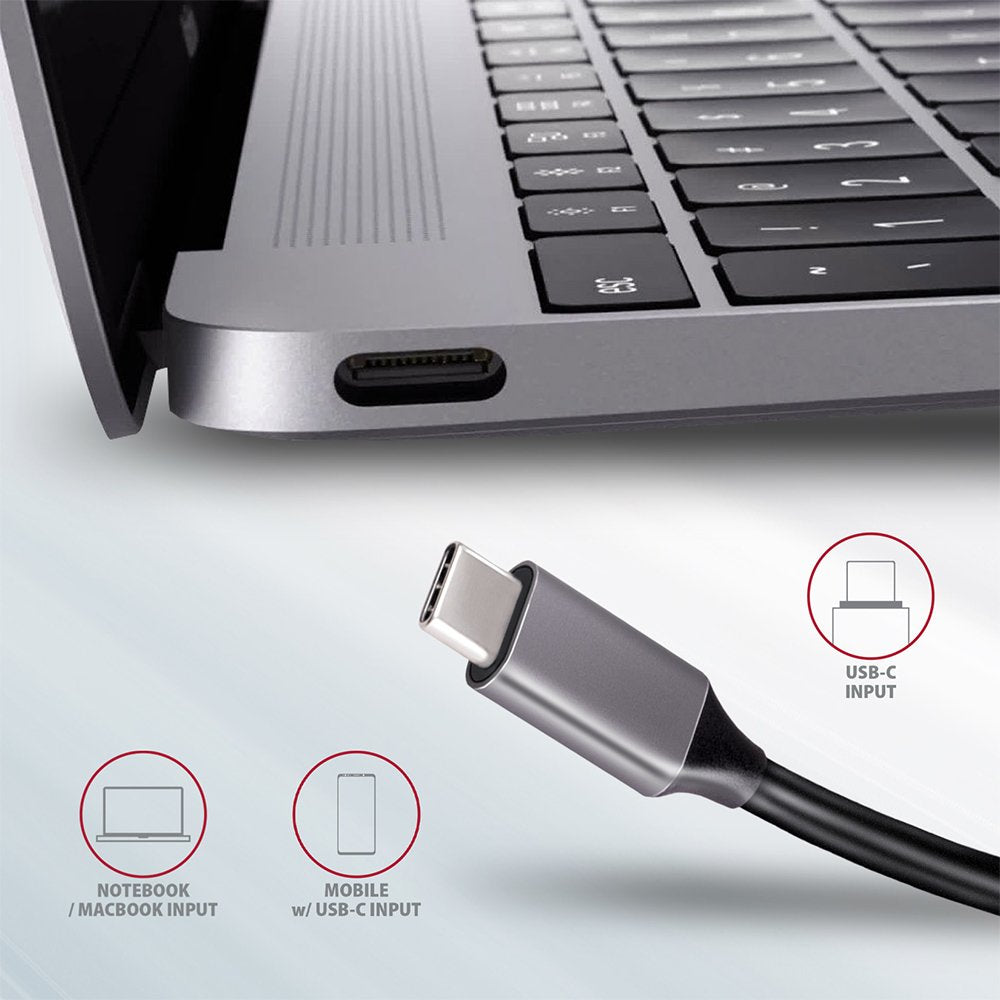 EAN 8595247906175 - Axagon HMC-5 base para portátil y replicador de puertos Alámbrico USB 3.2 Gen 1 (3.1 Gen 1) Type-C Gris imagen 4