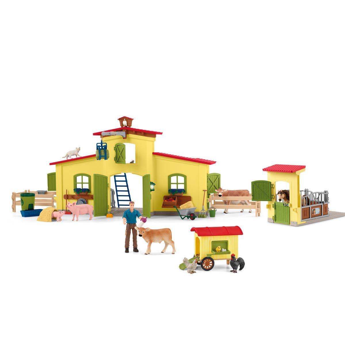 Schleich Farm World Farm Mit Hühnerstall Und Pferdestall 72224