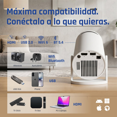 EAN 2528112316195 - iggual MP720p + ECO-COST 100" 120 lúmenes ANSI 720p (1280x720) Blanco imagen 7
