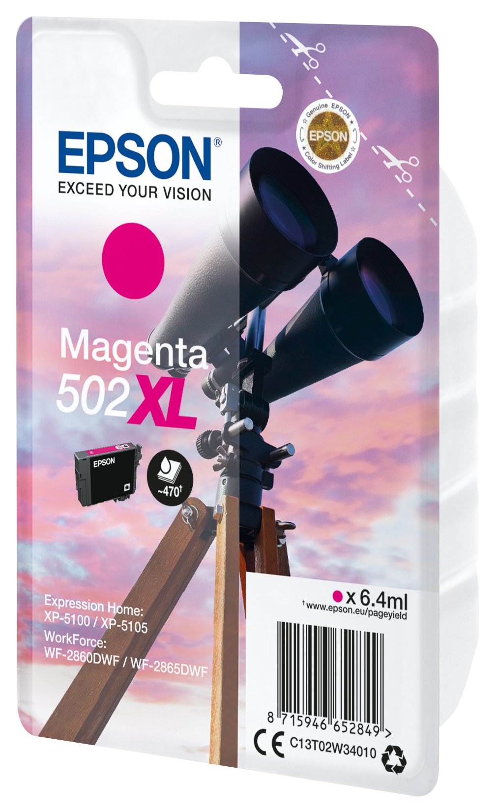 Epson Singlepack Magenta 502xl Ink Sec