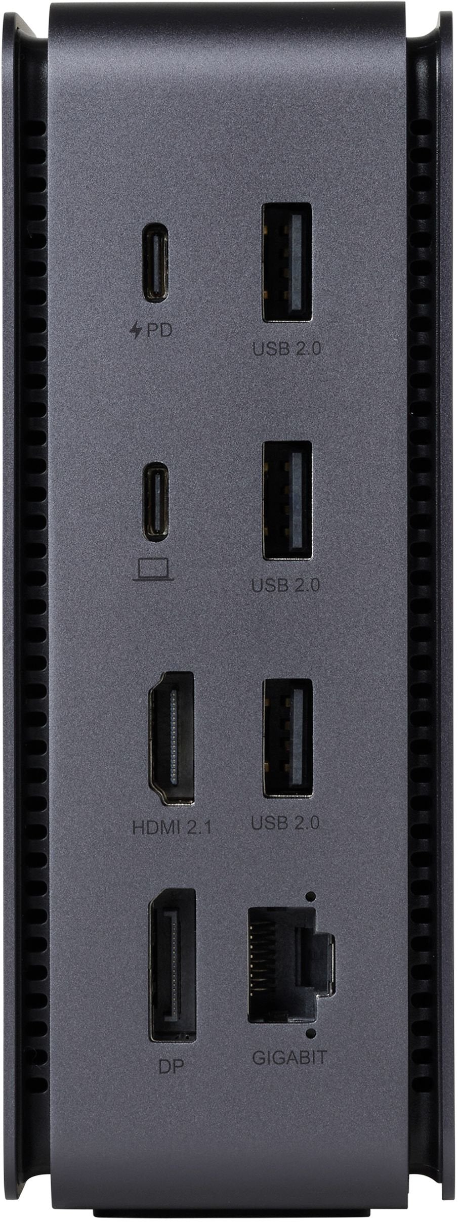 Estuff Es623015 Base Para Portátil Y Replicador De Puertos Alámbrico Usb4 Aluminio, Negro