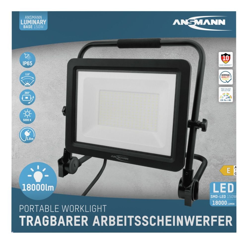 Ansmann Fl150w-Ac 150w/18000lm Led Spotlight With Cable