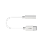 Sbs Teintjacktycfmw Cable De Teléfono Móvil Blanco 0,09 M 3,5mm Usb C