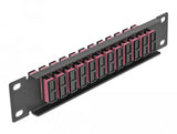 Delock 66775 Panel De Conexión De Fibra Óptica De 10" De 12 Puertos Sc Duplex Violeta 1u Negro