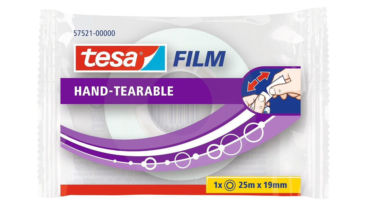 Tesafilm Von Hand Einreissbar 1 Rolle 25m X 19mm Transp.