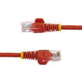 Cable De Red 0.5m Rojo Cat5e   Cabl Ethernet Sin Enganche