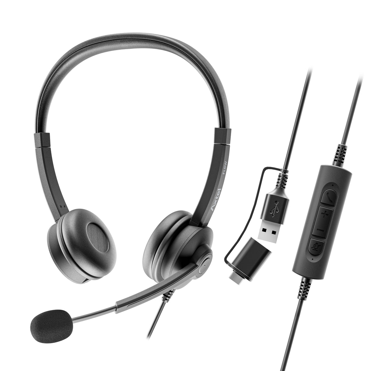 Auriculares Axtel Flow Stereo Usb-C + Usb-A