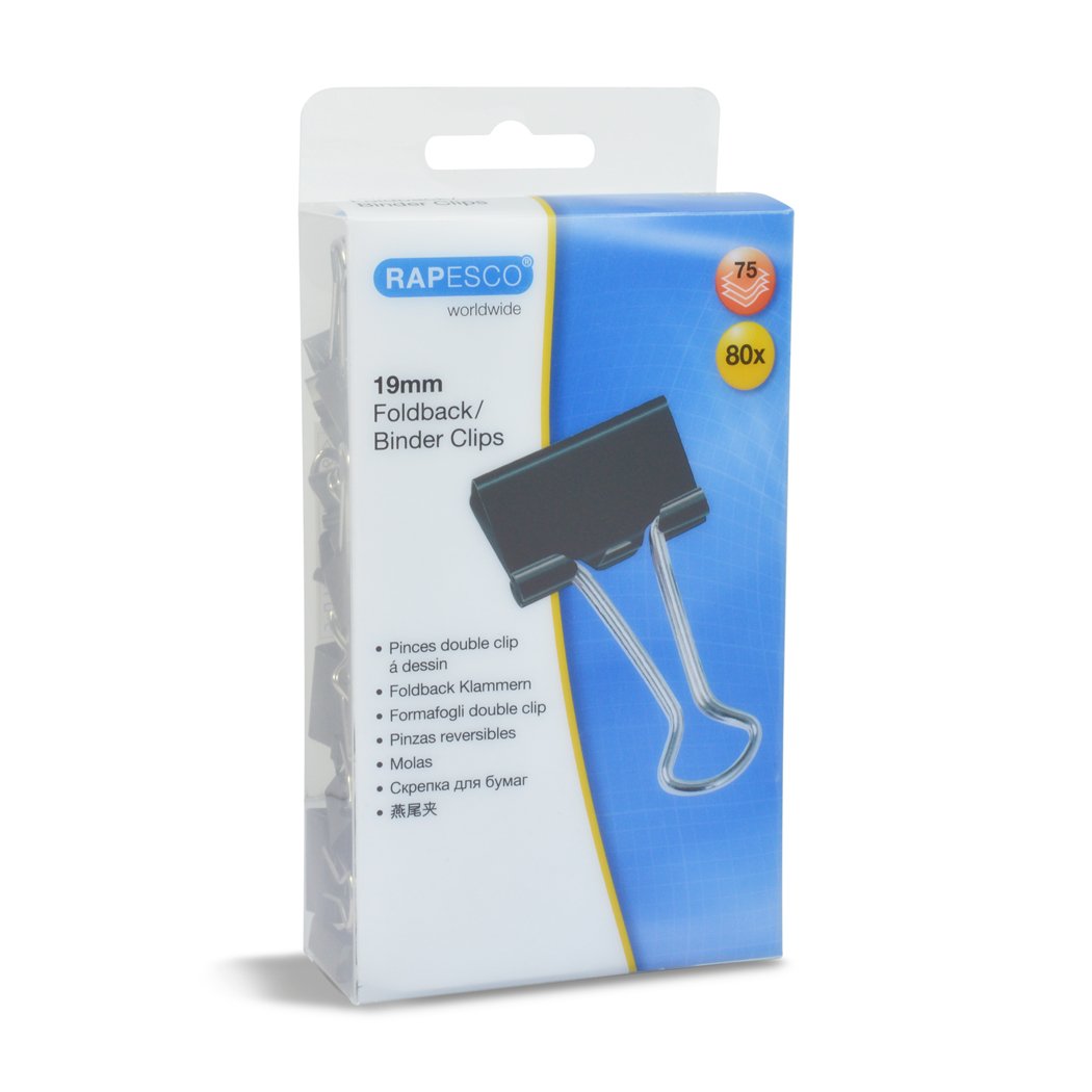 Rapesco® Foldbackklammern Negro 1.9 Cm