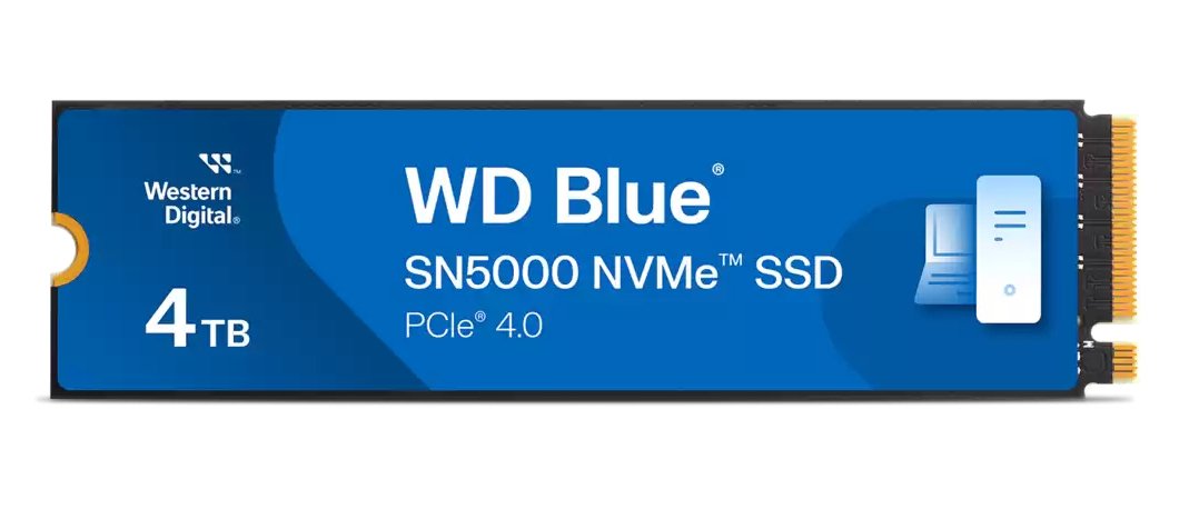 EAN 0718037898384 - Western Digital WD Blue SN5000 NVMe 4 TB M.2 PCI Express 4.0 imagen 1