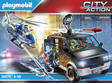 Playmobil Ciudad Helicoptero De Policia Persecucion Del Vehiculo Huido