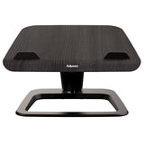 Fellowes Hana Soporte Para Portatil - Sistema De Muelle A Gas - Inclinacion Maxima 95º - 4 Puertos Usb - Base De Aluminio Y Plataforma De Madera - Hasta 29 Pulgadas - Color Negro