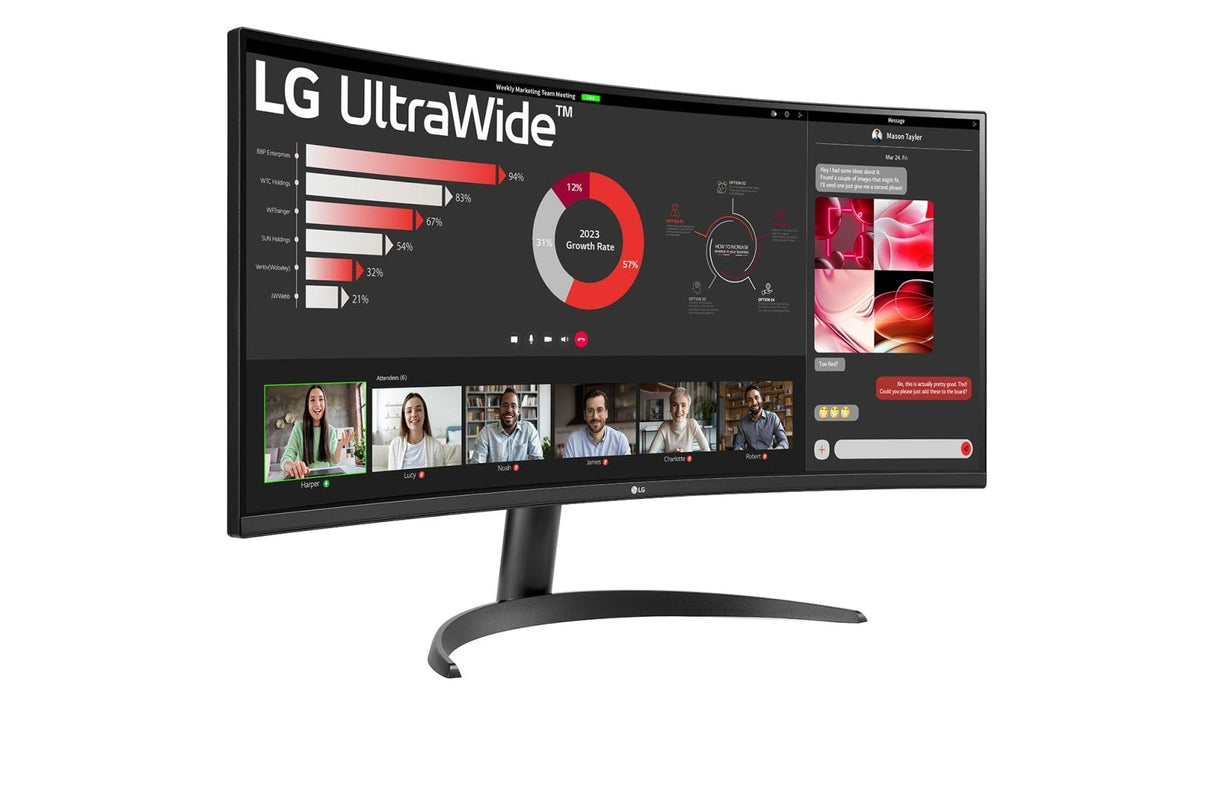 Monitor Profesional Ultrapanorámico Curvo Lg Ultrawide 34wr50qc-B 34' Wqhd Negro