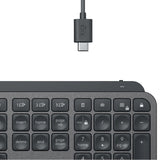 Teclado Ingles Logitech Mx Keys Rf Wireless + Bluetooth Qwerty Internacional De Ee.Uu. Grafito