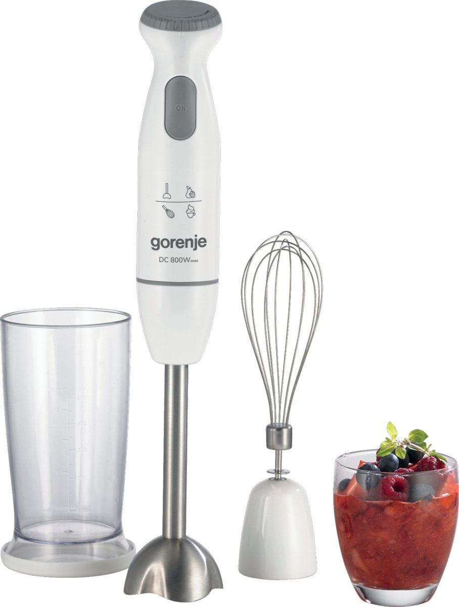 Gorenje Hbc802qw - Batidora De Inmersión, 800 W, Punta De Acero Inoxidable, 4 Cuchillas