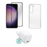 EAN 5715063211953 - eSTUFF ES-KIT-SAMGALS23 cargador de dispositivo móvil Teléfono móvil Transparente, Blanco Corriente alter imagen 1