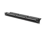Lanberg Patch Panel 24 Port 1u 19" Cat.5e Utp With Cable Organizer Black