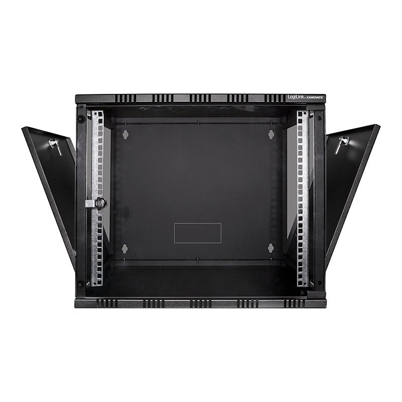 19" Wallmount Soho Box 9u 540*550, Flatpack, Negro
