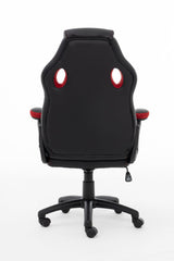 Silla Gaming Raptor Gs-40 Pu + Tela Negro Rojo