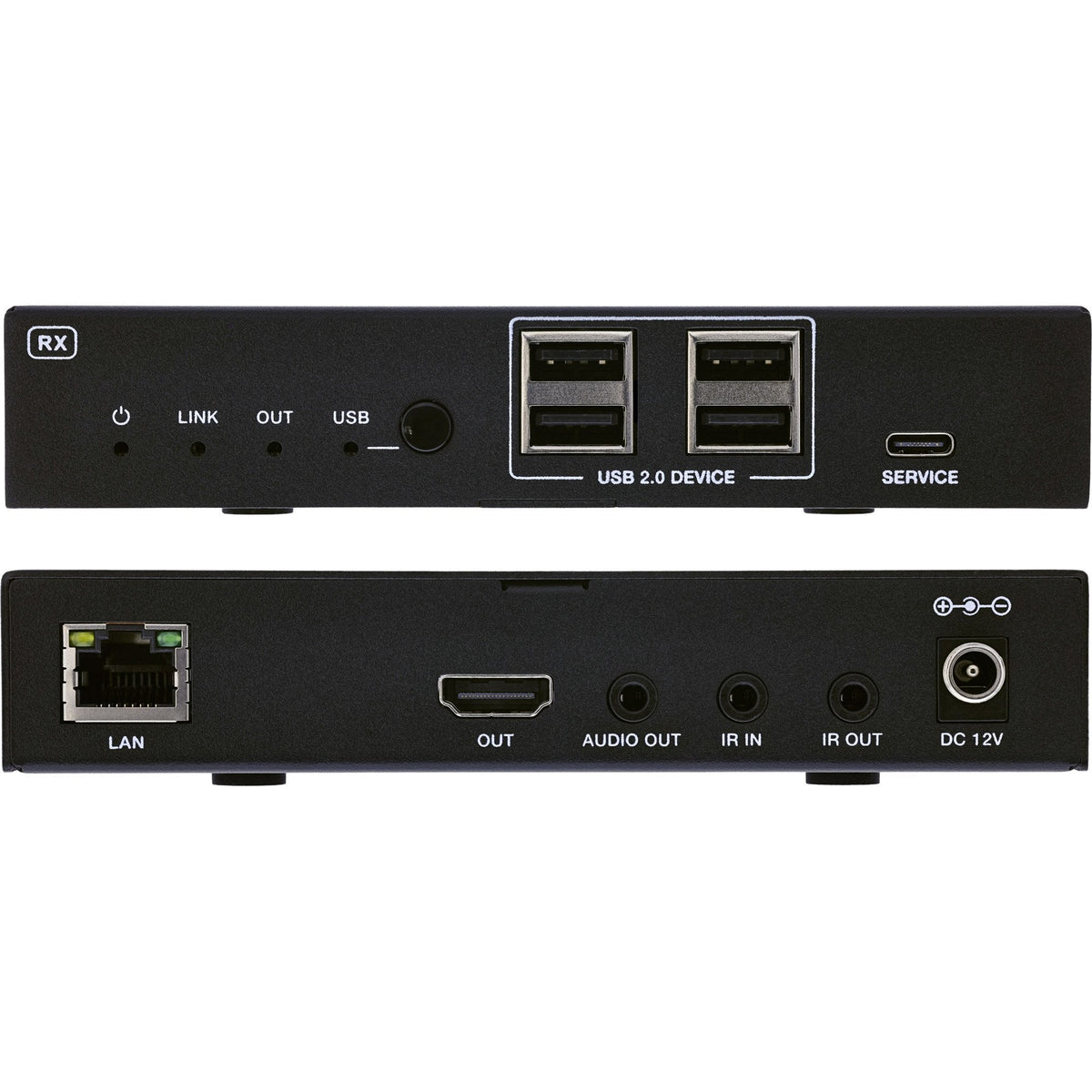 Kvm Extender Sobre Ip, Hdmi, 4k60hz, 4 Usb 2.0,100m, Receptor Inline