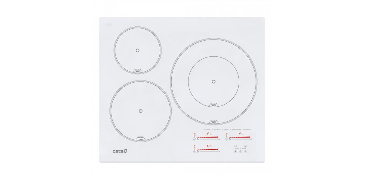Cata Insb 6030 Wh Hob, Induction, Width 59cm, 3 Cooking Zones, Touch Control, White